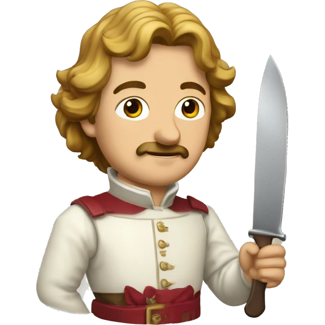 Gérard de pardieux avec un couteau  emoji