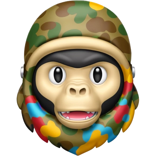 Сделай логотип Bape emoji
