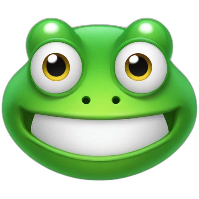 talk cloud styled as a frog emoji