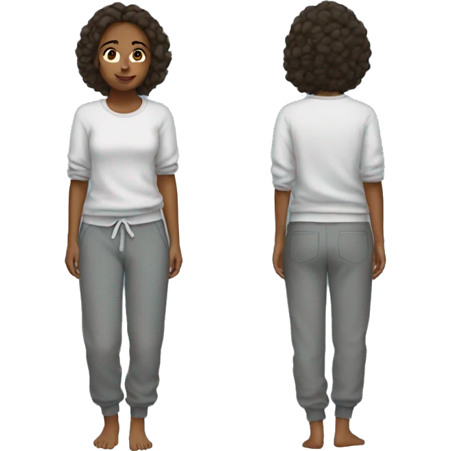 Girl in sweats emoji