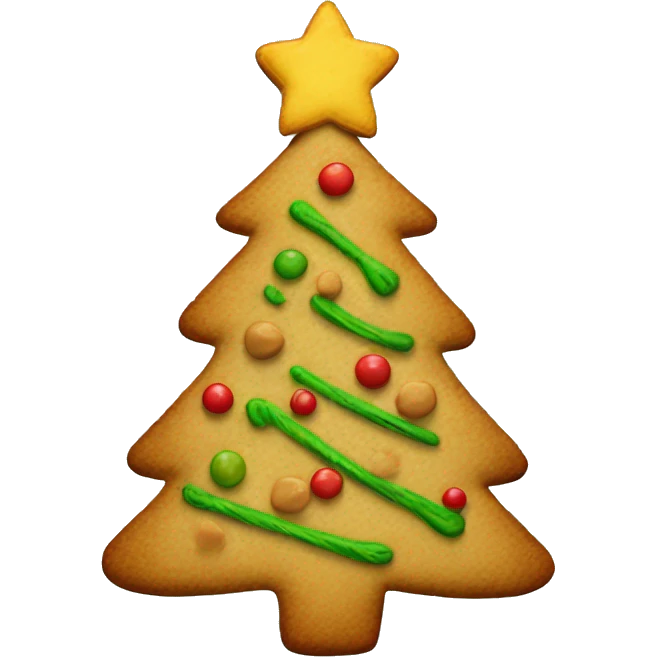Ginger cookie Christmas tree emoji