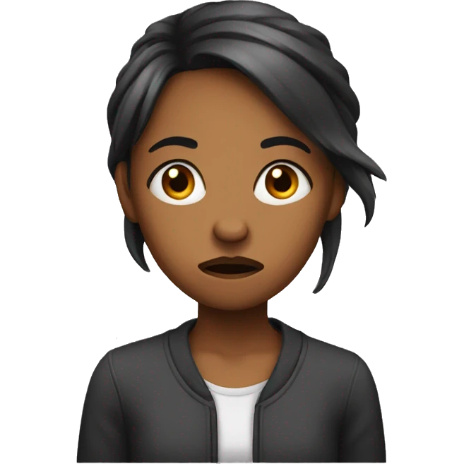 Guilty worried girl emoji