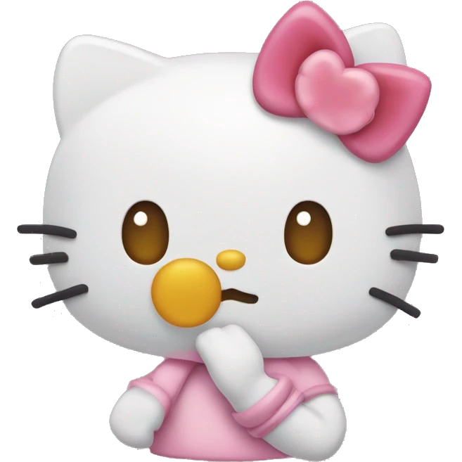 Hello kitty tirando beso  emoji