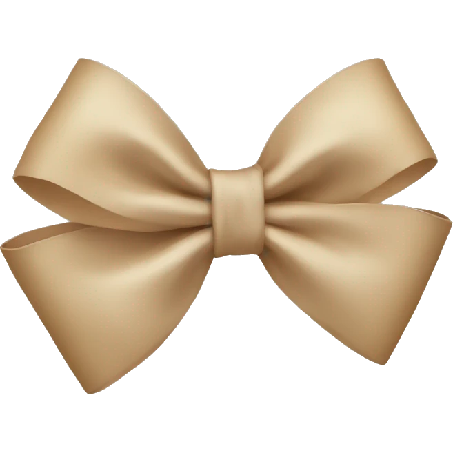 Beige bow emoji