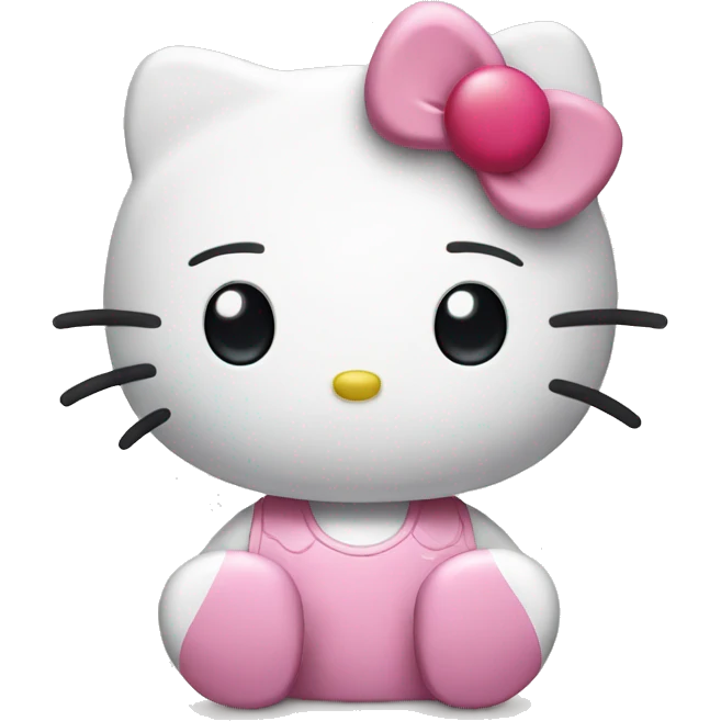 Hello kitty with iphonw emoji