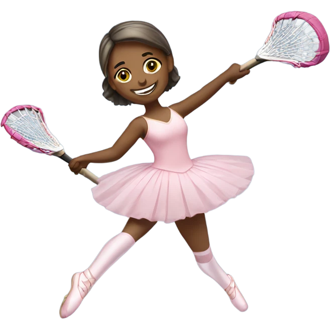 Ballerina playing lacrosse emoji