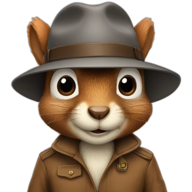 squirrel-detective emoji