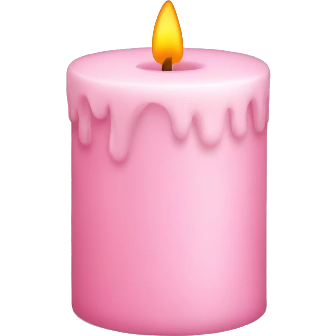 light pink candle emoji