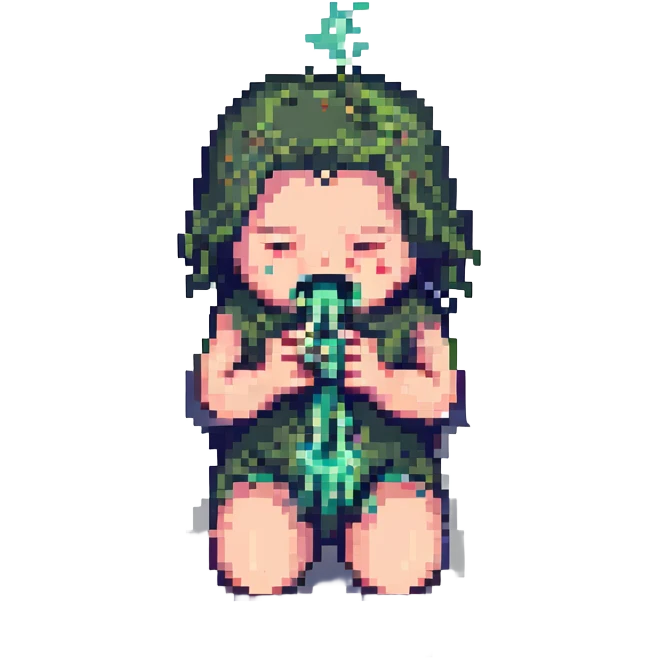 character vomiting emoji