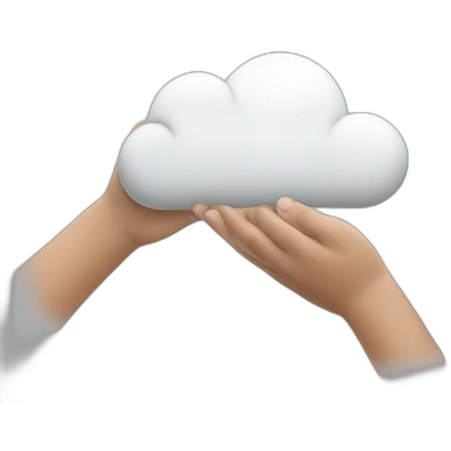 hand knock on cloud emoji