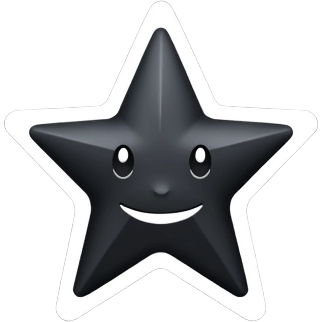 Black star  надпись emoji