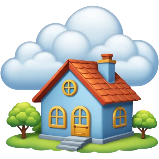 cloud house emoji