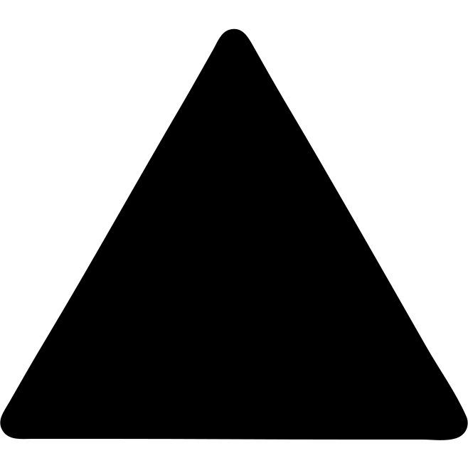 solid red equilateral triangle, centered, no background emoji