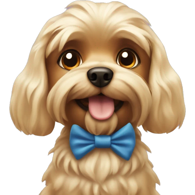 yorkshire dog with a bow emoji