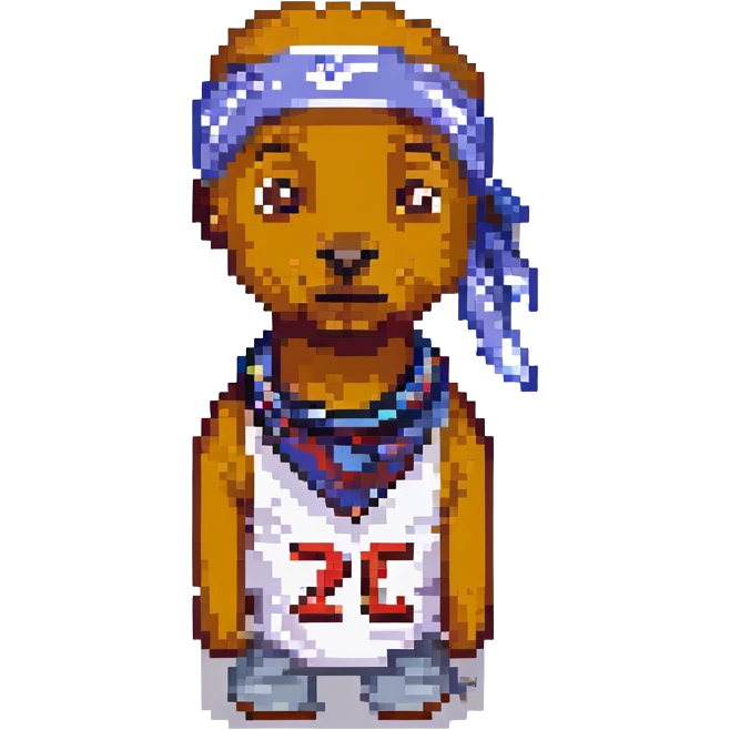 2Pac в полный рост, no background emoji