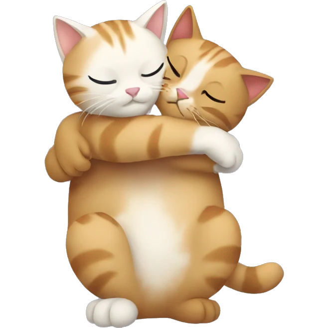 cats hug emoji