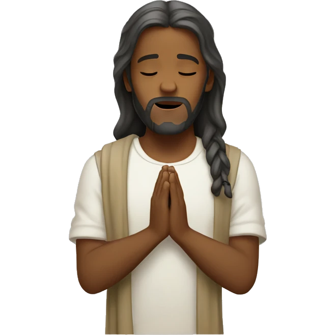 Praying to jesus emoji