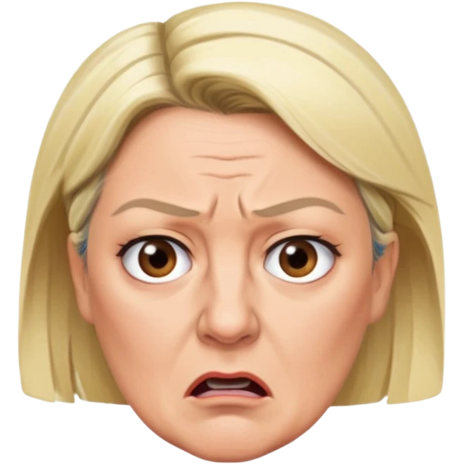 Marine Le Pen très en colère emoji