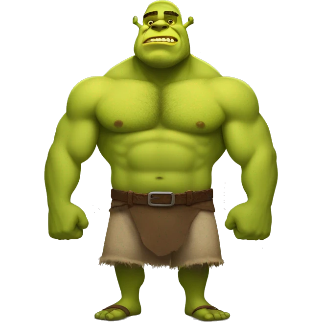 Buff Shrek with abs emoji