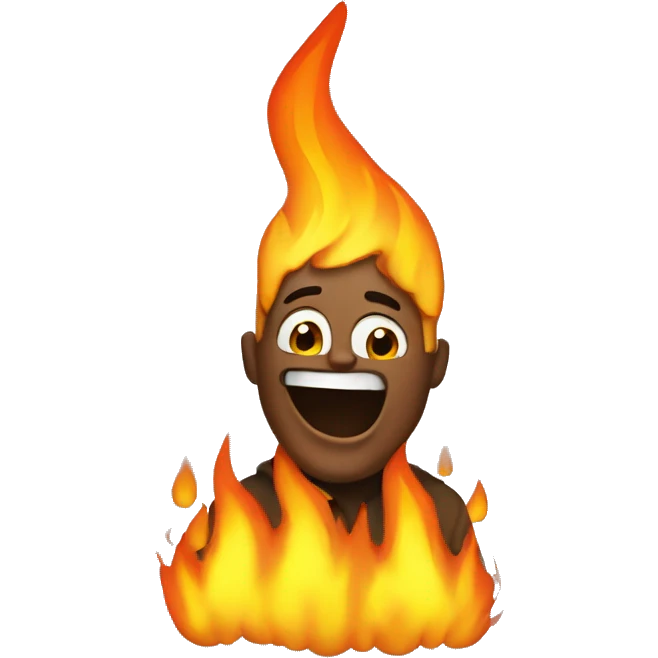 Chat en feu emoji