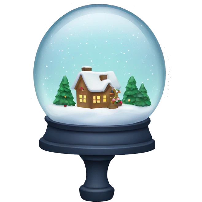 Christmas snowglobe emoji
