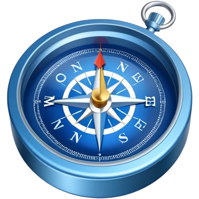 blue compass with no graduations emoji | AI Emoji Generator