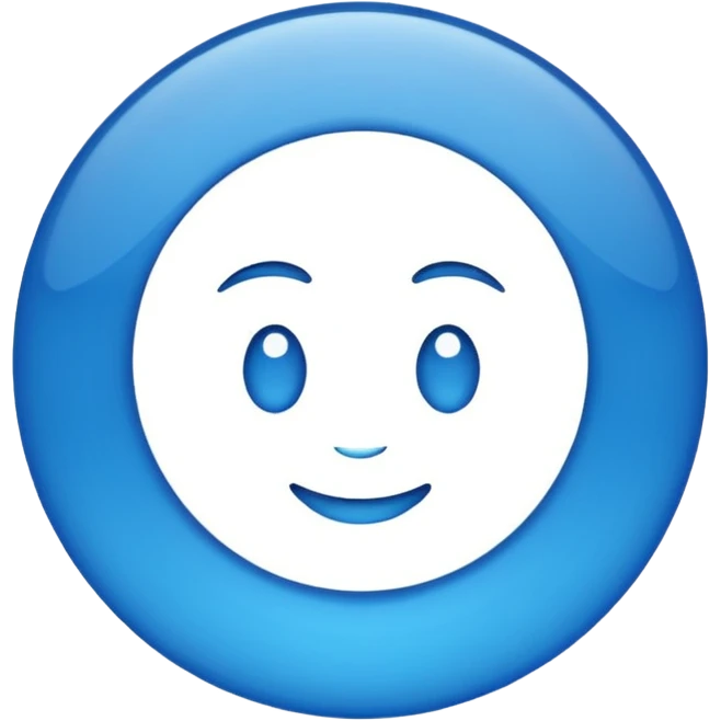 Logo certification de couleur bleu  emoji