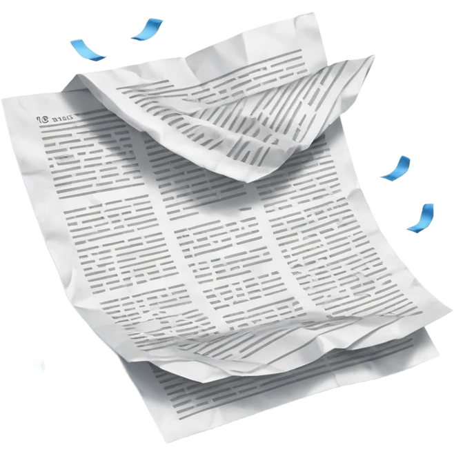 floating documents emoji