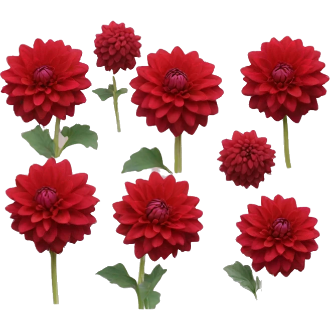 red dahlia emoji