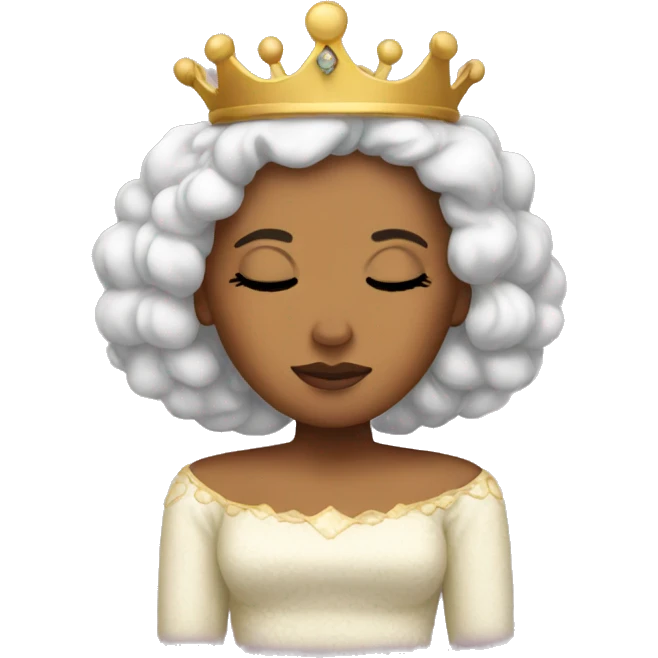A queen sleeping  emoji