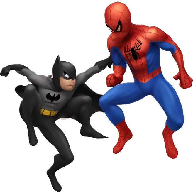 Spiderman and batman emoji