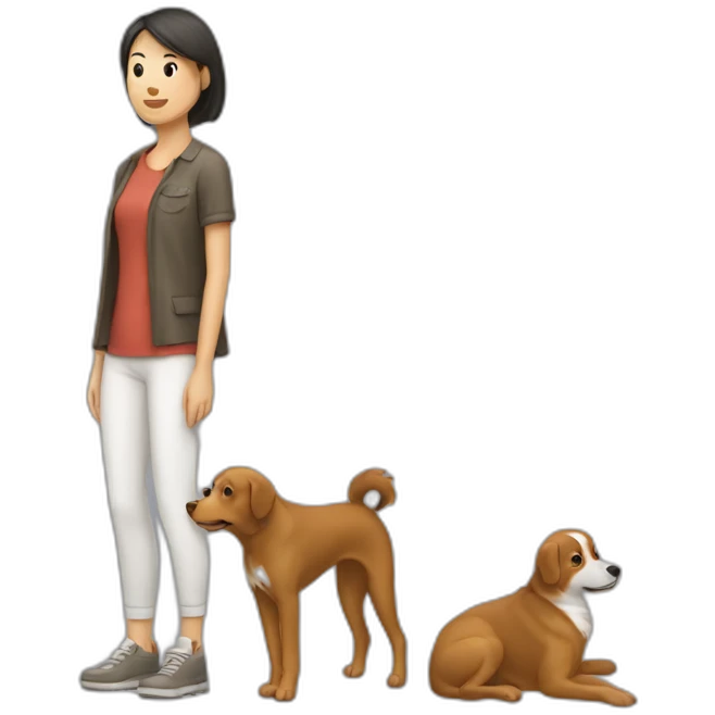 Une femme sur le dos d’un chien emoji