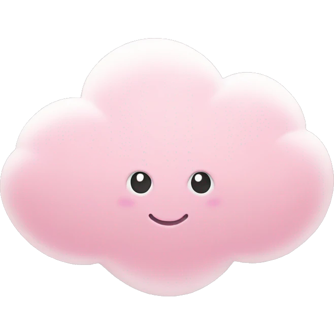 Pastel pink cloud emoji