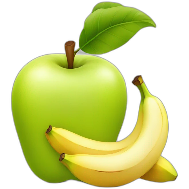 An Apple and one banana emoji