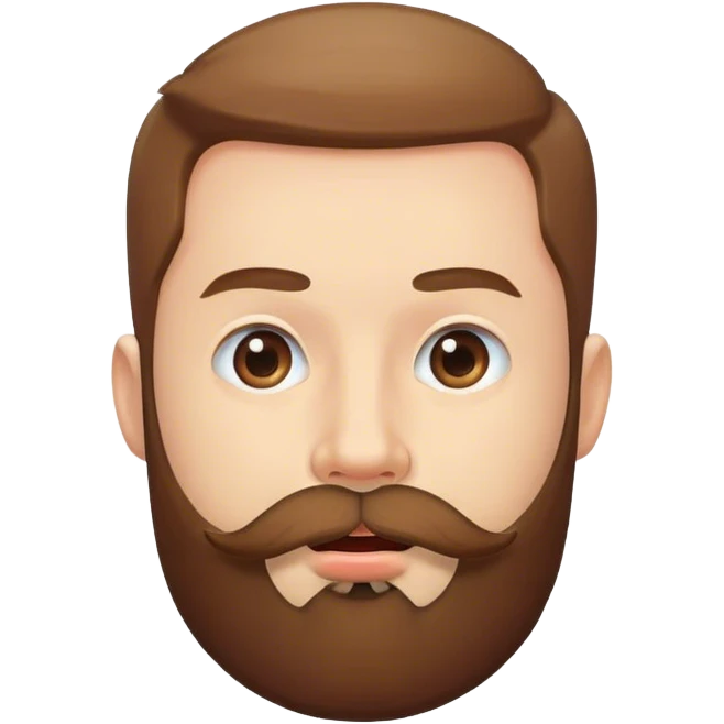 a man with a round beard around his mouth emoji