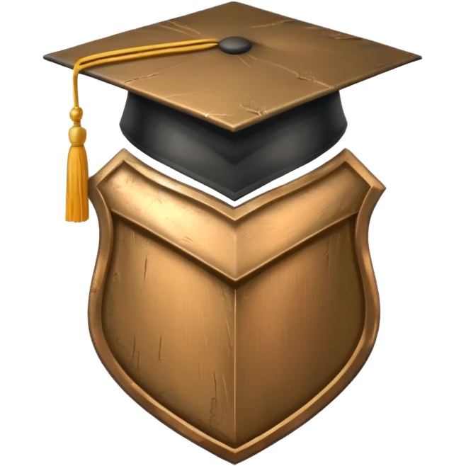 Shield with Graduation Cap emoji