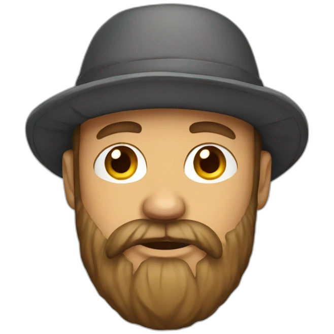bearded guy in trapper hat emoji