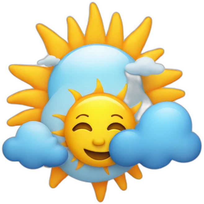 a sun with a cloud emoji