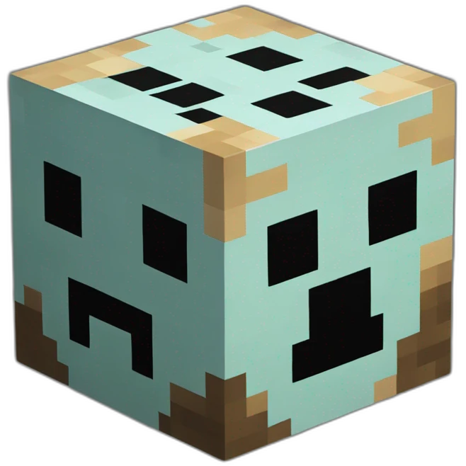 Minecraft cube emoji