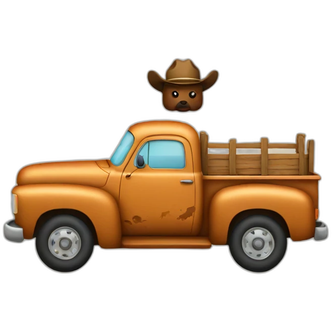 cowboy truck emoji