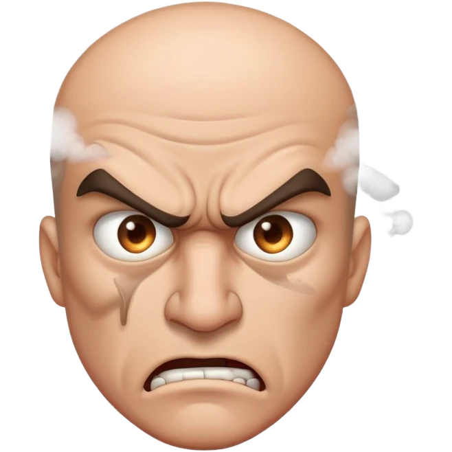 angry man with steam coming from nose emoji