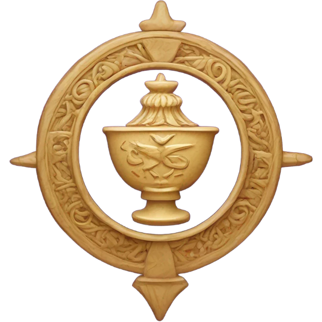 symbol of zoroastrianism on purple background emoji
