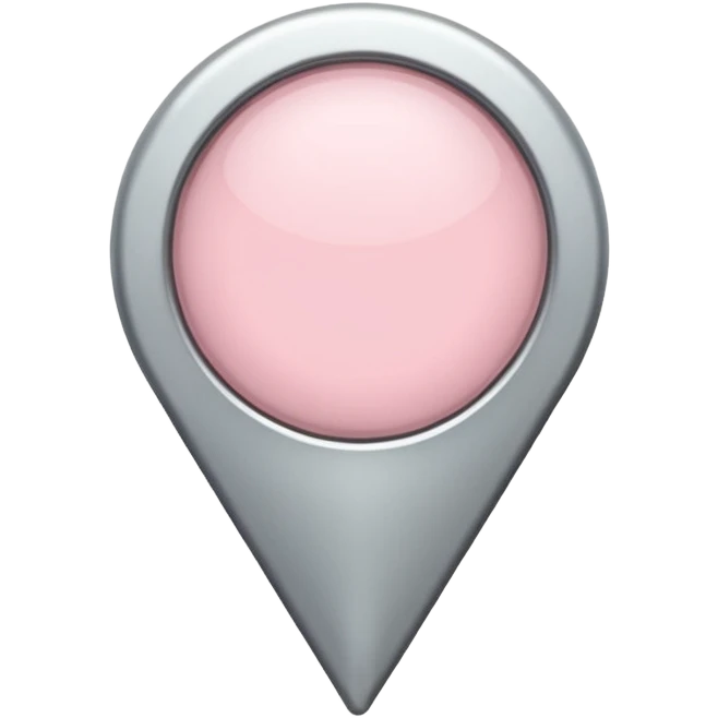 soft-edged pale pink location pin, no face emoji