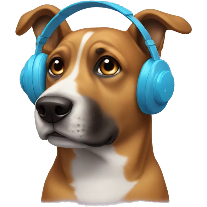 Dog wearing headphones  emoji