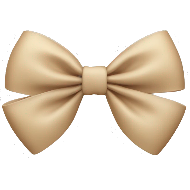 Beige bow emoji