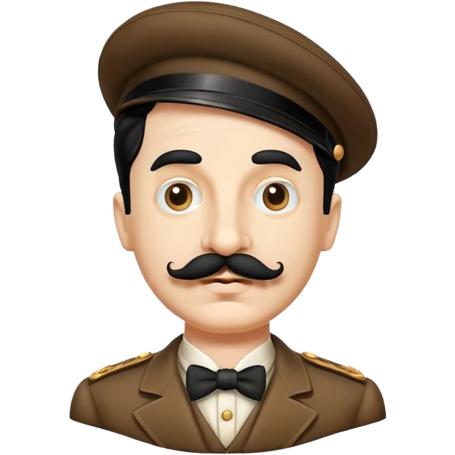 Dictator with a chaplin mustache emoji