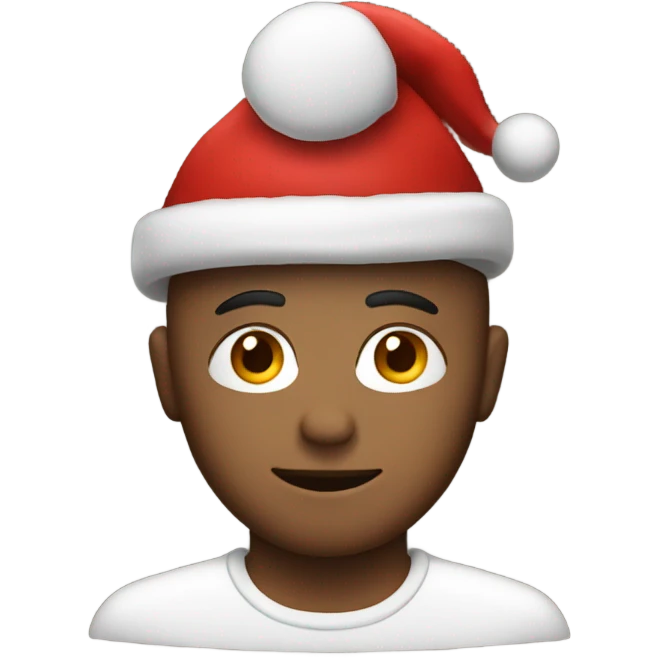 A person wearing a Christmas hat  emoji