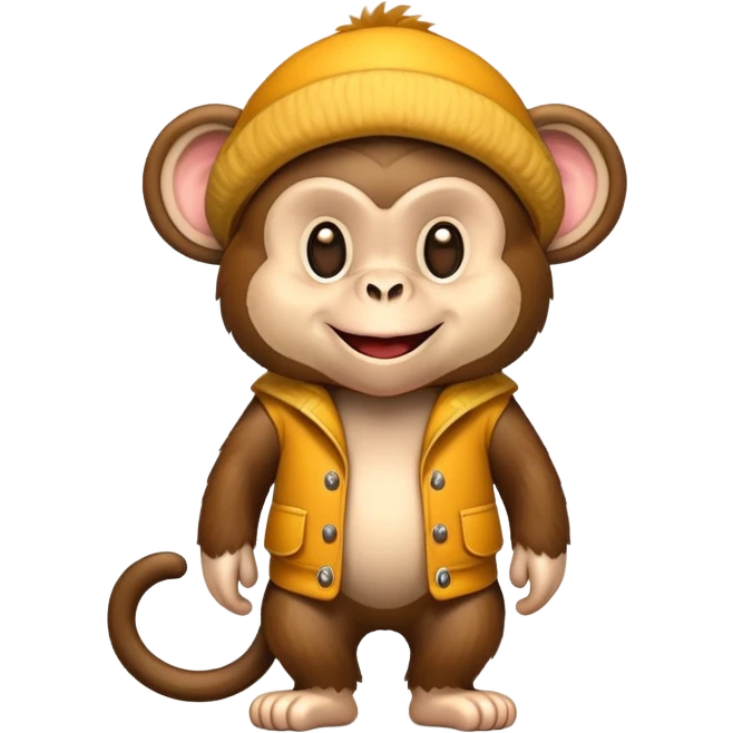 Monkey with funny clothes emoji