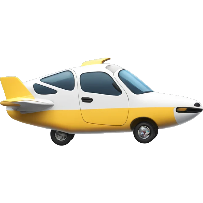 Flying car with open door emoji