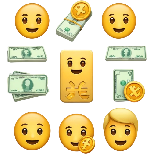 gemerate emoji for my theme page which is related to finance with ai emoji